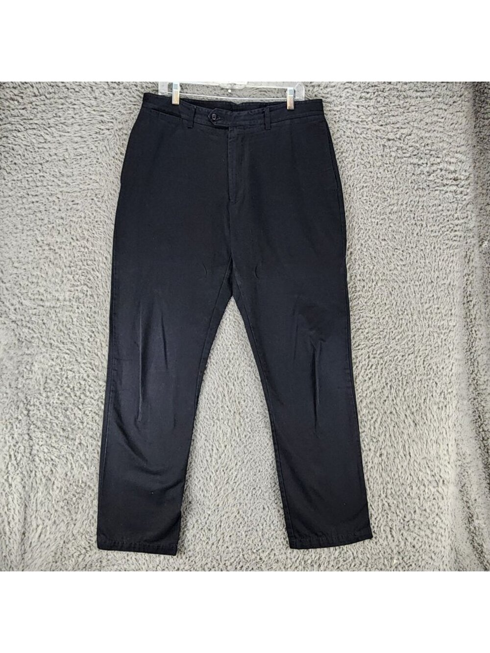 Cremeiux Pants Mens Size 34x34 Black Khaki Classic Fit Zip Fly Tailored Style